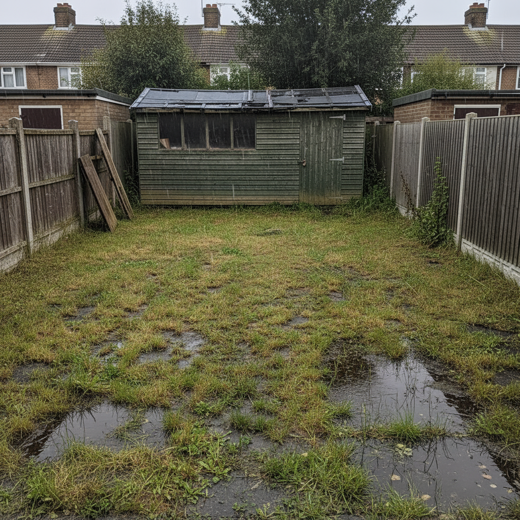 Garden before wellness studio — style reference